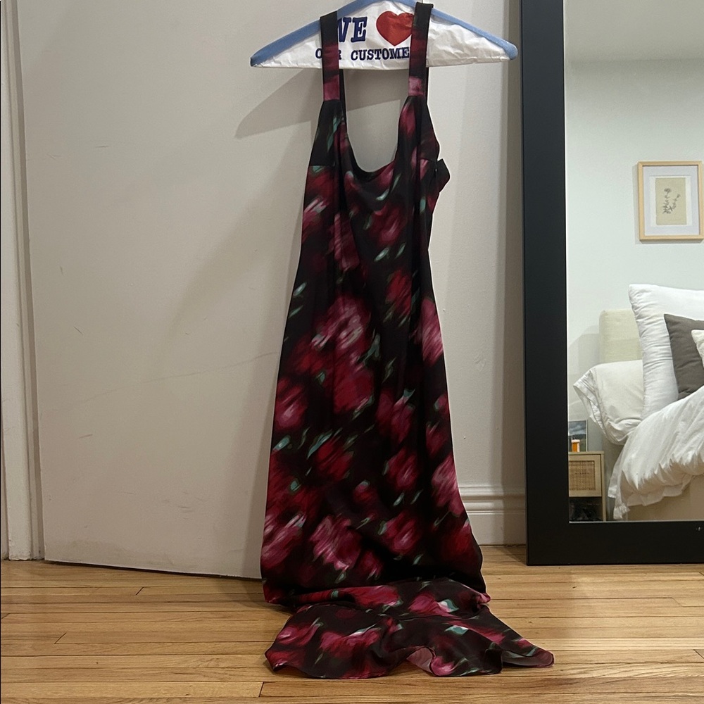 Abercrombie & Fitch Floral Maxi Dress - Black and Red